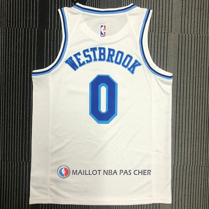 Maillot Los Angeles Lakers Russell Westbrook NO 0 Classic 2019-20 Blanc